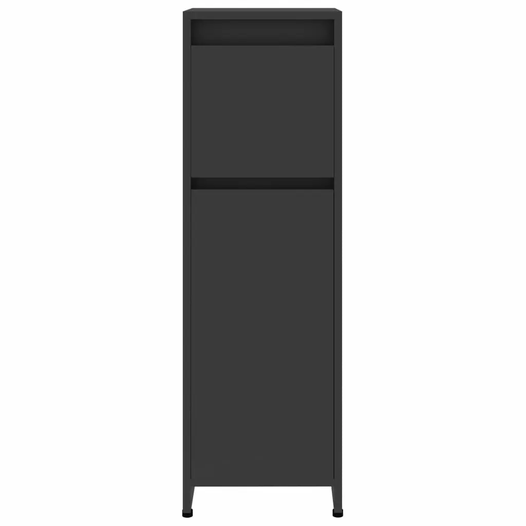 vidaXL Bathroom Cabinet Grey 30x30x95 cm Chipboard