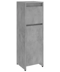 vidaXL Bathroom Cabinet Concrete Grey 30x30x95 cm Chipboard