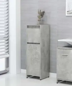 vidaXL Bathroom Cabinet Concrete Grey 30x30x95 cm Chipboard