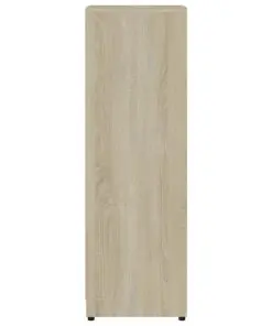 vidaXL Bathroom Cabinet White and Sonoma Oak 30x30x95 cm Chipboard