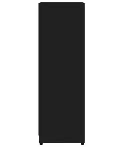 vidaXL Bathroom Cabinet High Gloss Black 30x30x95 cm Chipboard