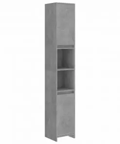 vidaXL Bathroom Cabinet Concrete Grey 30x30x183.5 cm Chipboard
