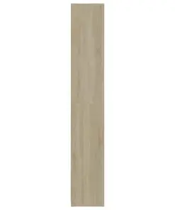 vidaXL Bathroom Cabinet White and Sonoma Oak 30x30x183.5 cm Chipboard