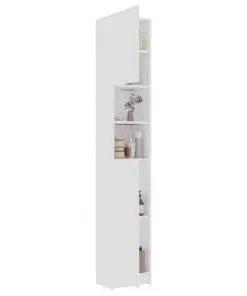 vidaXL Bathroom Cabinet White 32×25.5×190 cm Chipboard