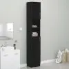 vidaXL Bathroom Cabinet Black 32×25.5×190 cm Chipboard