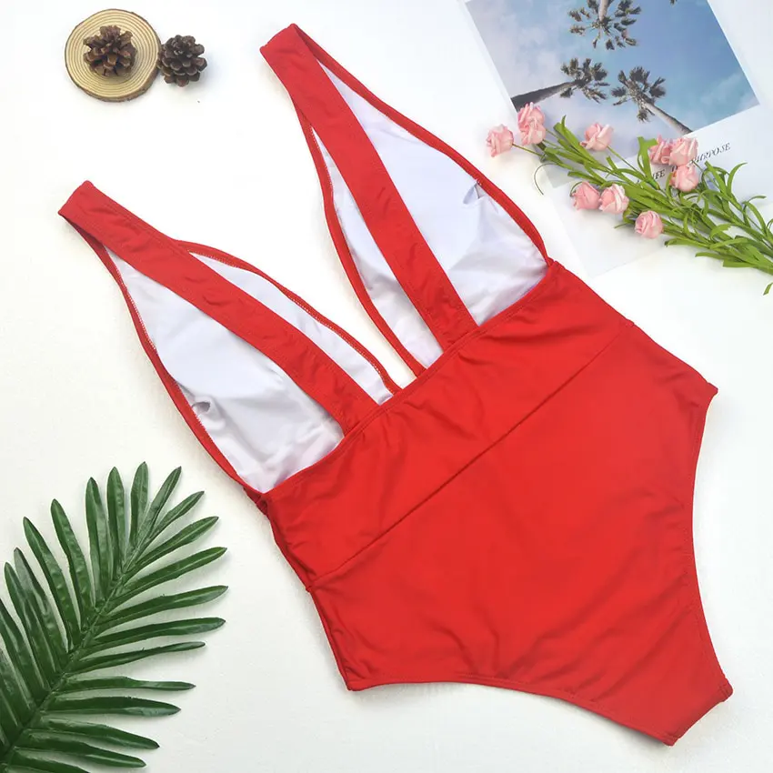 Women's Deep V-Neck Swimwear