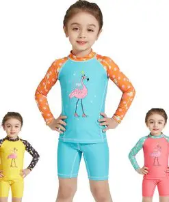 Alternative view of Girl's Flamingo Pattern Swimwear Sets