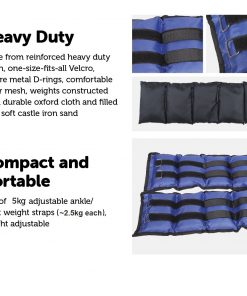 5kg Adjustable Ankle/Wrist Weight Straps