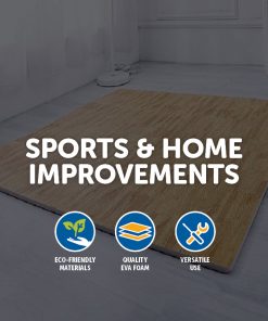 12 Tiles EVA Fitness Home Yoga Gym Interlocking Floor Puzzle Mat - Wood Colour