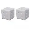 2 x Cubed stool white