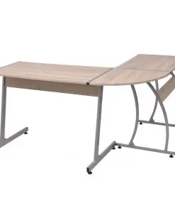 vidaXL Corner Desk L-Shaped Oak