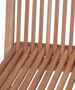vidaXL Folding Garden Chairs 4 pcs Solid Teak Wood
