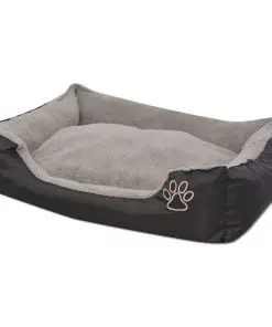 vidaXL Dog Bed with Padded Cushion Size S Black