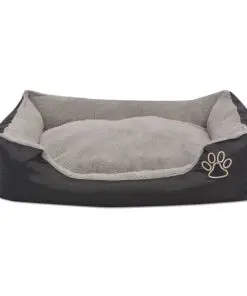vidaXL Dog Bed with Padded Cushion Size S Black