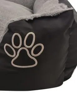 vidaXL Dog Bed with Padded Cushion Size S Black