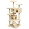 vidaXL Cat Tree with Sisal Scratching Posts 125 cm Beige