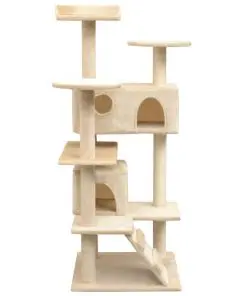 vidaXL Cat Tree with Sisal Scratching Posts 125 cm Beige