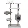 vidaXL Cat Tree with Sisal Scratching Posts 125 cm Grey
