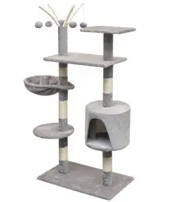 vidaXL Cat Tree with Sisal Scratching Posts 125 cm Grey