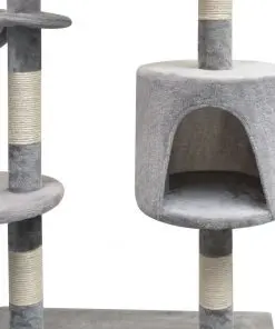 vidaXL Cat Tree with Sisal Scratching Posts 125 cm Grey