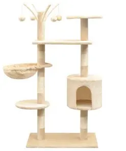 vidaXL Cat Tree with Sisal Scratching Posts 125 cm Beige