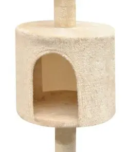 vidaXL Cat Tree with Sisal Scratching Posts 125 cm Beige