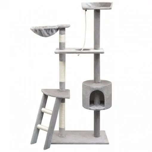 vidaXL Cat Tree with Sisal Scratching Posts 150 cm Grey