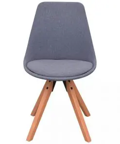 vidaXL Dining Chairs 2 pcs Light Grey Fabric