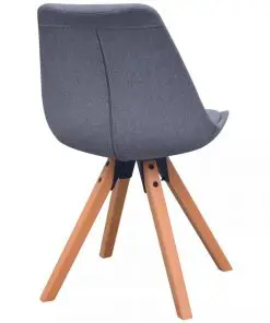 vidaXL Dining Chairs 2 pcs Light Grey Fabric