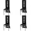 vidaXL Dining Chairs 4 pcs Black Faux Leather