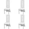 vidaXL Dining Chairs 4 pcs White Faux Leather