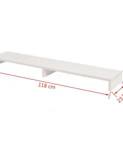 vidaXL Monitor Stand Chipboard 118×23.5×9 cm White