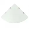 vidaXL Corner Shelf with Chrome Supports Glass White 45×45 cm