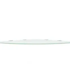 vidaXL Corner Shelf with Chrome Supports Glass White 45×45 cm