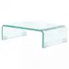 vidaXL TV Stand/Monitor Riser Glass Clear 40x25x11 cm