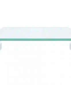 vidaXL TV Stand/Monitor Riser Glass Clear 40x25x11 cm