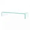vidaXL TV Stand/Monitor Riser Glass Clear 80x30x13 cm