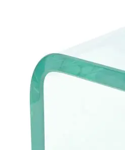 vidaXL TV Stand/Monitor Riser Glass Clear 80x30x13 cm