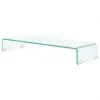 vidaXL TV Stand/Monitor Riser Glass Clear 90x30x13 cm