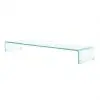 vidaXL TV Stand/Monitor Riser Glass Clear 100x30x13 cm