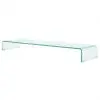 vidaXL TV Stand/Monitor Riser Glass Clear 120x30x13 cm vidaXL TV Stand/Monitor Riser Glass Clear 120x30x13 cm