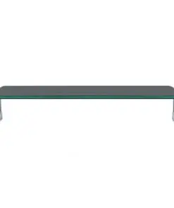 vidaXL TV Stand/Monitor Riser Glass Black 60x25x11 cm
