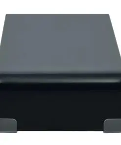 vidaXL TV Stand/Monitor Riser Glass Black 60x25x11 cm