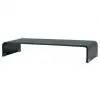 vidaXL TV Stand/Monitor Riser Glass Black 70x30x13 cm