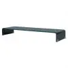 vidaXL TV Stand/Monitor Riser Glass Black 100x30x13 cm