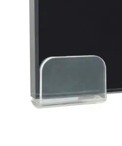 vidaXL TV Stand/Monitor Riser Glass Black 100x30x13 cm