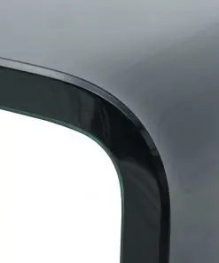 vidaXL TV Stand/Monitor Riser Glass Black 100x30x13 cm