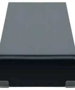 vidaXL TV Stand/Monitor Riser Glass Black 110x30x13 cm