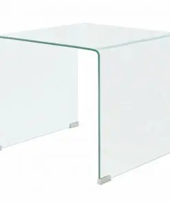 vidaXL Coffee Table Tempered Glass 49.5x50x45 cm Clear
