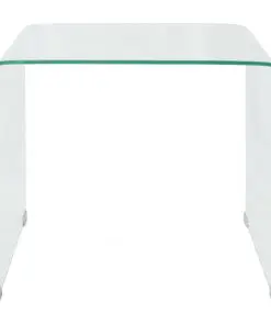 vidaXL Coffee Table Tempered Glass 49.5x50x45 cm Clear